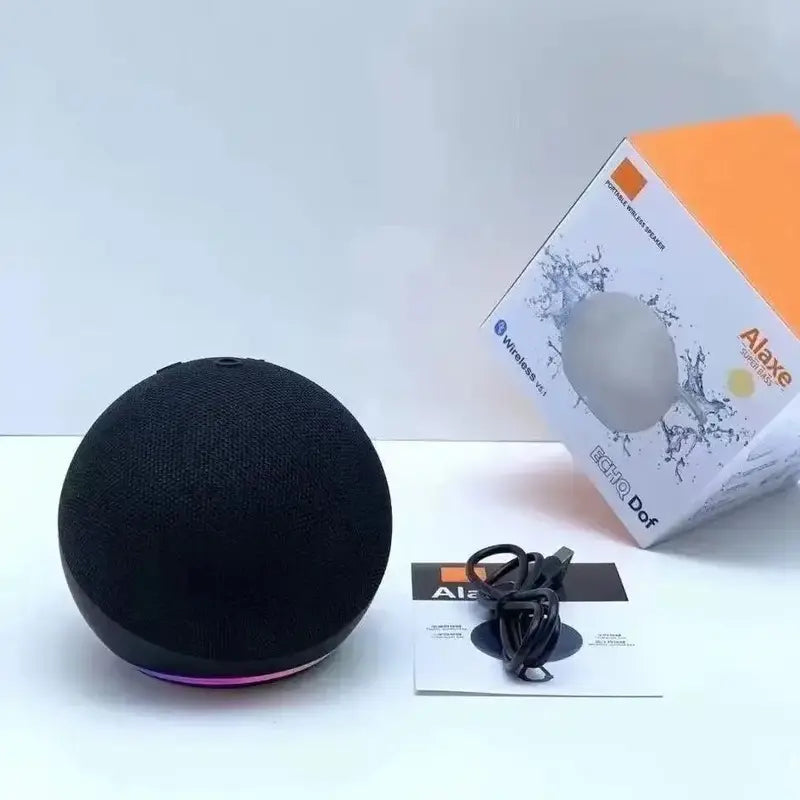 Compact Portable Wireless Bluetooth Speaker with RGB Lighting, Waterproof Subwoofer, USB Charging, and Multifunctional Features for Home and Outdoor Use
