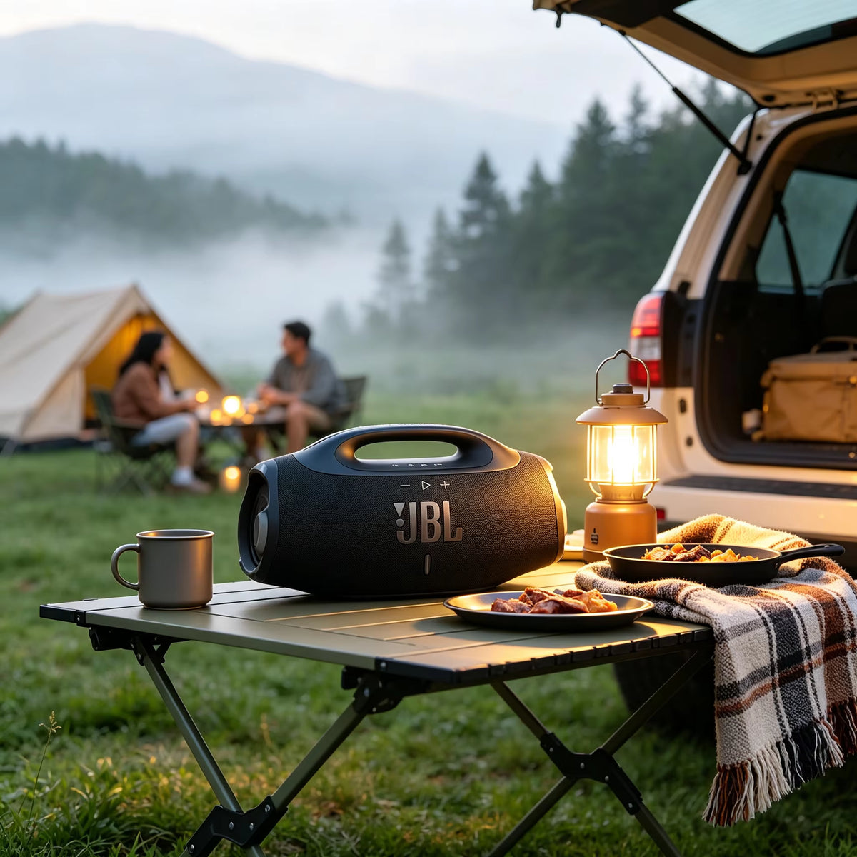 Rugged Wireless Boombox Speaker - IP68 Waterproof and Dustproof with Enhanced Bass for Outdoor Entertainment
