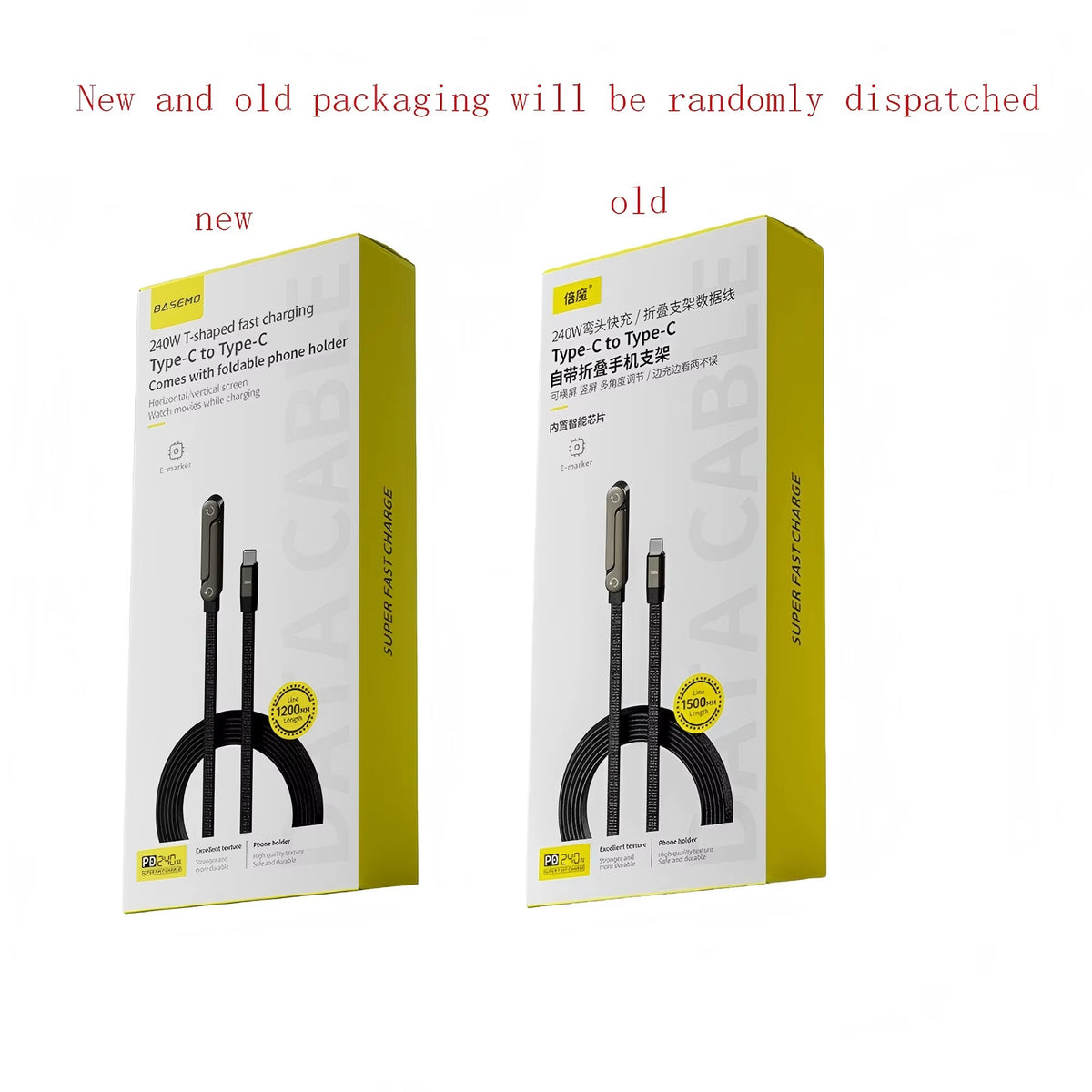 240W Fast Charging 2-in-1 Foldable Data Cable with Bracket Stand for Type-C to Type-C / USB-A to Type-C Devices