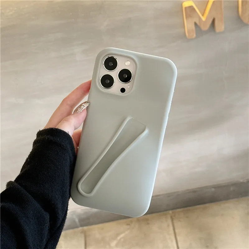 Silicone Soft Cover Case for iPhone 16, 15, 14, 13, 12, 11 Pro, Plus, Mini, Max, XS, XR, 6, 7, 8, SE with Lip Gloss Holder