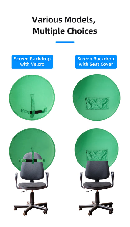 RF08 Game Live Chromakey 2In1 Photography Studio Chair Backrest Single-Double Sided Backdrop Background Cloth Green Blue Screen
