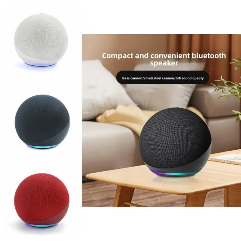 Compact Portable Wireless Bluetooth Speaker with RGB Lighting, Waterproof Subwoofer, USB Charging, and Multifunctional Features for Home and Outdoor Use
