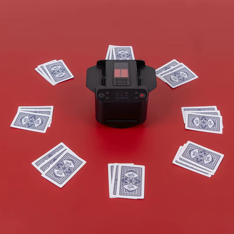 Automatic Card Dispenser for Outdoor Camping, Birthday Parties Adjustable Card Dealing Speed Desktop Gaming Equipment Card Machi