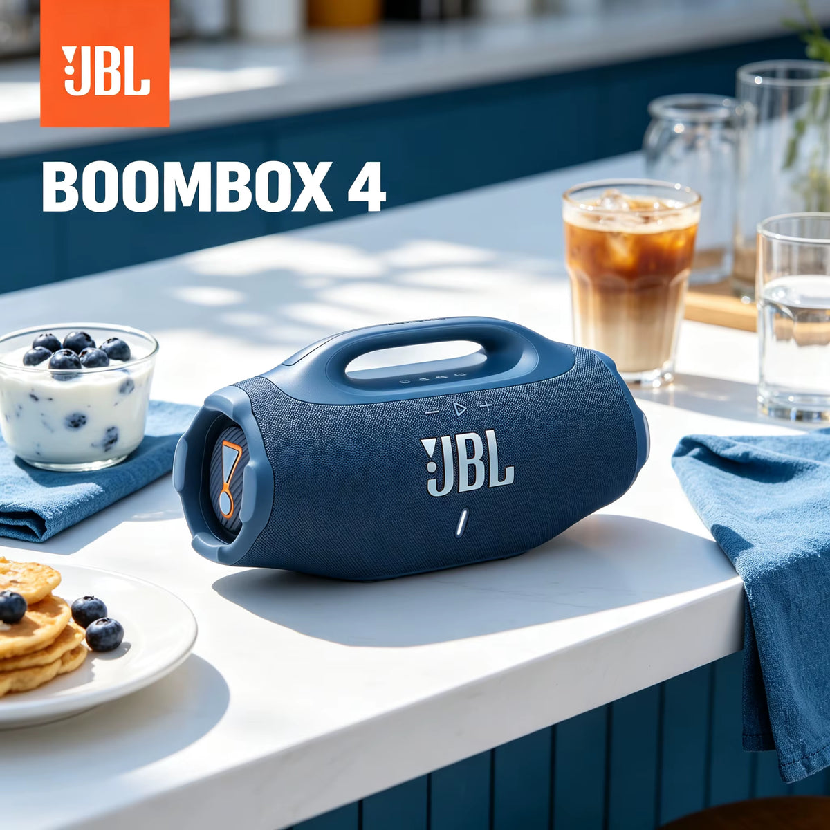 Rugged Wireless Boombox Speaker - IP68 Waterproof and Dustproof with Enhanced Bass for Outdoor Entertainment