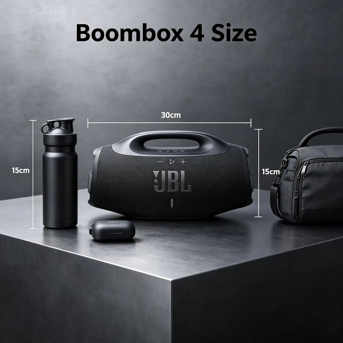 Rugged Wireless Boombox Speaker - IP68 Waterproof and Dustproof with Enhanced Bass for Outdoor Entertainment